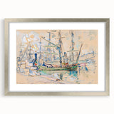Modern Wall Art: Abstract Nautical Scene of Marseille Harbor