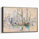 Modern Wall Art: Abstract Nautical Scene of Marseille Harbor
