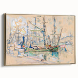 Modern Wall Art: Abstract Nautical Scene of Marseille Harbor