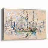 Modern Wall Art: Abstract Nautical Scene of Marseille Harbor