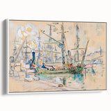 Modern Wall Art: Abstract Nautical Scene of Marseille Harbor