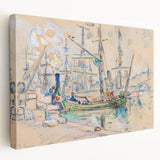 Modern Wall Art: Abstract Nautical Scene of Marseille Harbor