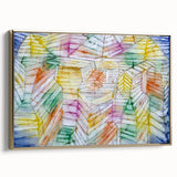 Modern Wall Art: Abstract Geometric Mountain Design with Pastel Tones