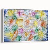 Modern Wall Art: Abstract Geometric Mountain Design with Pastel Tones