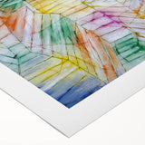 Modern Wall Art: Abstract Geometric Mountain Design with Pastel Tones