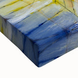 Modern Wall Art: Abstract Geometric Mountain Design with Pastel Tones