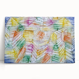 Modern Wall Art: Abstract Geometric Mountain Design with Pastel Tones