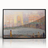 Modern Wall Art: Vibrant Washington Square Scene with Street Cleaners