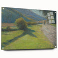 Modern Wall Art: Serene Forest Road Scene with Pastoral Charm