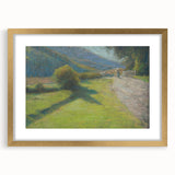 Modern Wall Art: Serene Forest Road Scene with Pastoral Charm