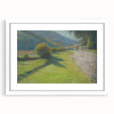 Modern Wall Art: Serene Forest Road Scene with Pastoral Charm