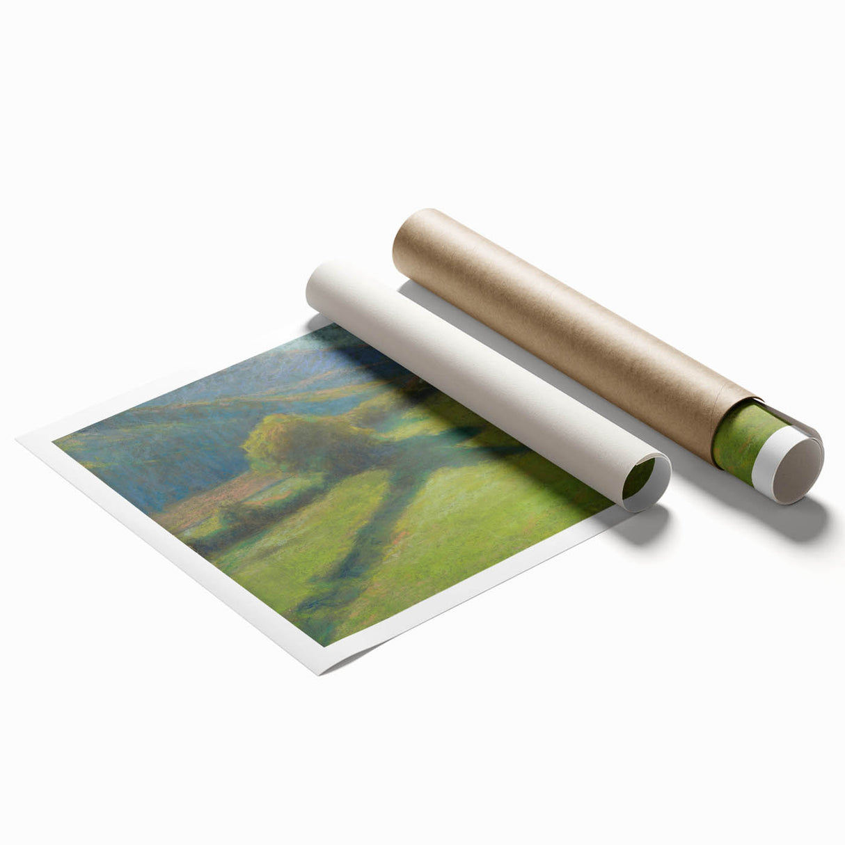 Modern Wall Art: Serene Forest Road Scene with Pastoral Charm
