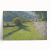 Modern Wall Art: Serene Forest Road Scene with Pastoral Charm