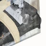 Modern Wall Art: Abstract Hand Sewing Machine with Industrial Flair