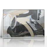 Modern Wall Art: Abstract Hand Sewing Machine with Industrial Flair