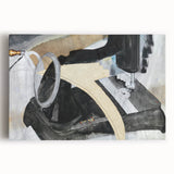 Modern Wall Art: Abstract Hand Sewing Machine with Industrial Flair
