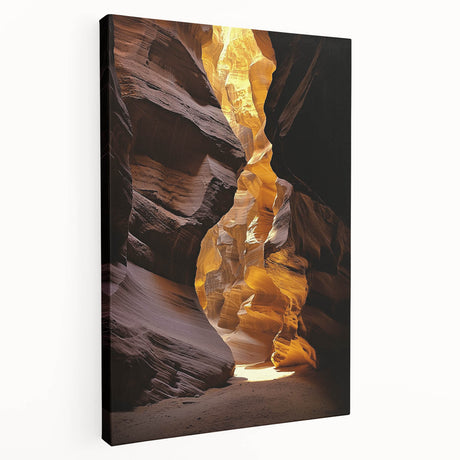 Stretched canvas art depicting a vibrant landscape with caves, showcasing rich colors and intricate details, ideal for modern home decor and art enthusiasts.
