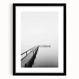 Minimalist Black & White Pier Office Wall Art – Modern Décor