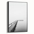 Minimalist Black & White Pier Office Wall Art – Modern Décor