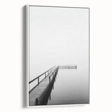 Minimalist Black & White Pier Office Wall Art – Modern Décor