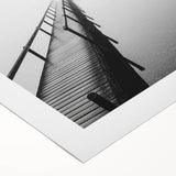 Minimalist Black & White Pier Office Wall Art – Modern Décor