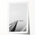 Minimalist Black & White Pier Office Wall Art – Modern Décor