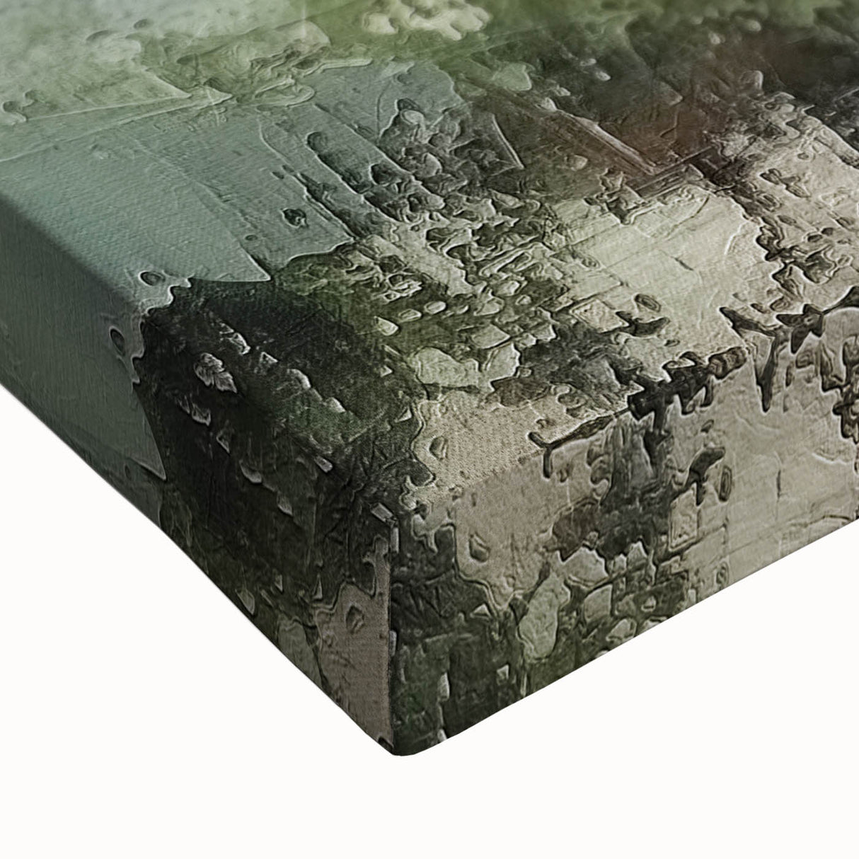 Abstract landscape wall art on stretched canvas, showcasing vibrant colors and intricate textures, ideal for modern home decor and artistic ambiance.