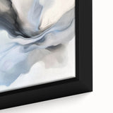 Minimalist Abstract Wall Art – Cloud Bloom in Gray, Blue & White