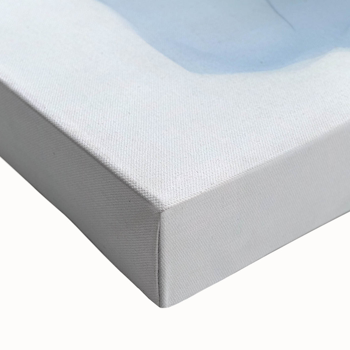 Minimalist Abstract Wall Art – Cloud Bloom in Gray, Blue & White