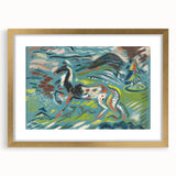 Expressionist Art - Vibrant Abstract Horse in Dynamic Landscape