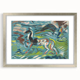 Expressionist Art - Vibrant Abstract Horse in Dynamic Landscape
