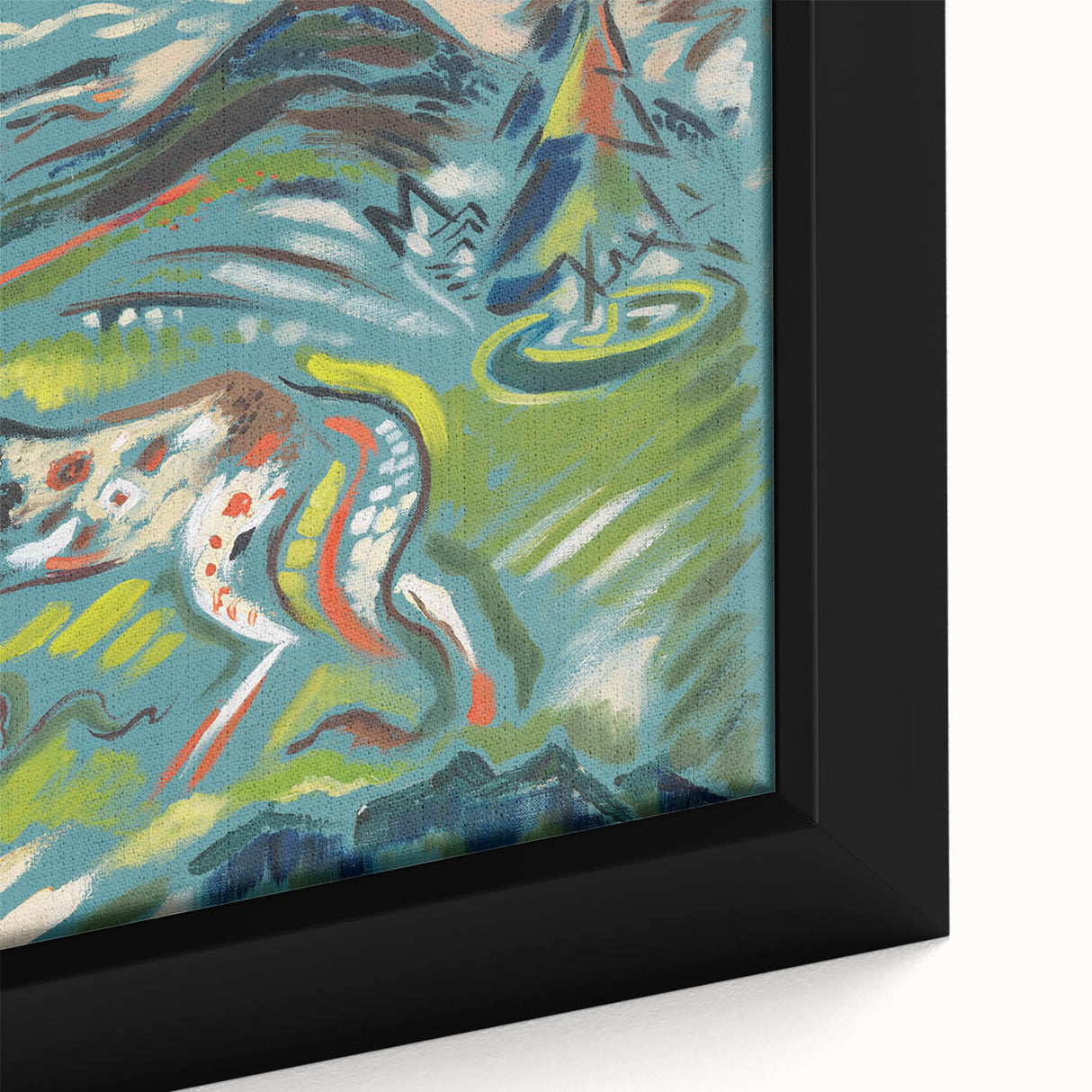 Expressionist Art - Vibrant Abstract Horse in Dynamic Landscape