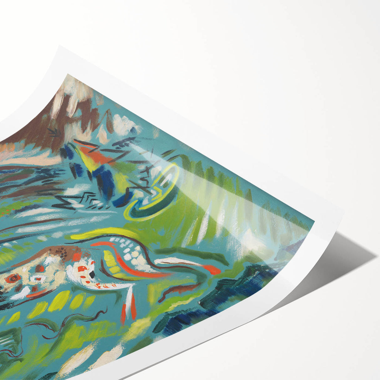 Expressionist Art - Vibrant Abstract Horse in Dynamic Landscape