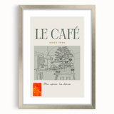 Textured abstract art print in cool gray and blue tones, framed in silver, ideal for bedroom wall decor.