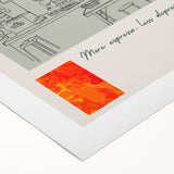 Art deco poster featuring a stylized cocktail glass, in muted gold and black tones on rolled canvas.