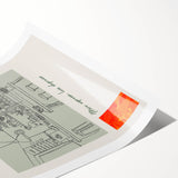 Extra large wall art featuring line art flowers in black on white, rolled print, ideal for large living room decor.