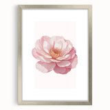 Blush Pink Peony Floral Print - Nursery Wall Art for Girls