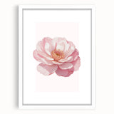 Blush Pink Peony Floral Print - Nursery Wall Art for Girls