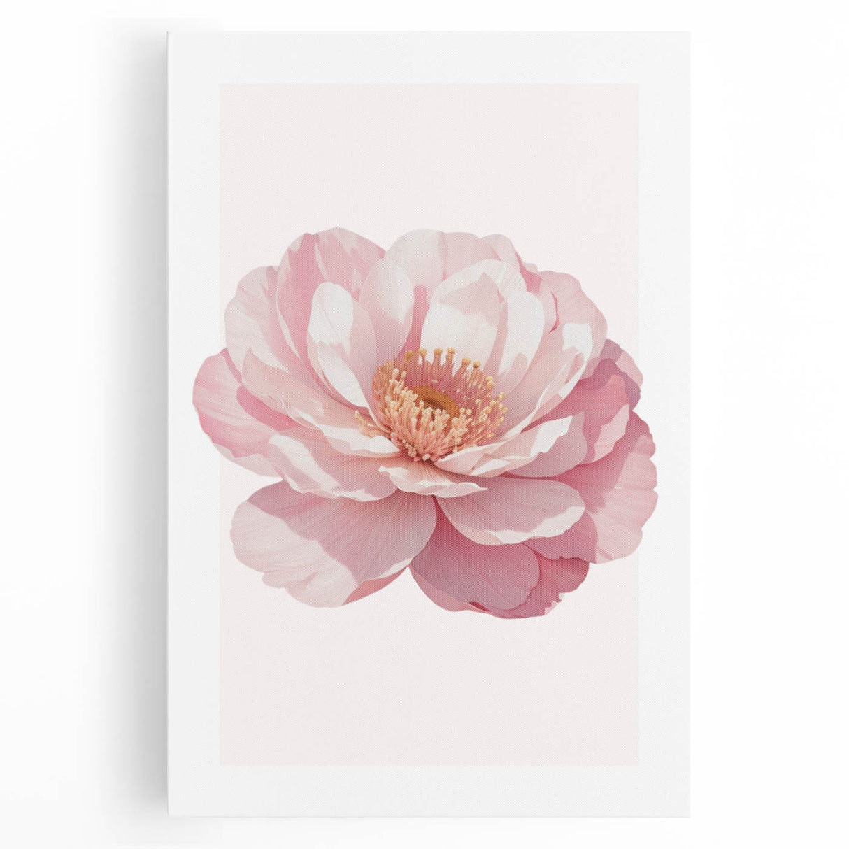 Blush Pink Peony Floral Print - Nursery Wall Art for Girls