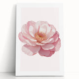 Blush Pink Peony Floral Print - Nursery Wall Art for Girls