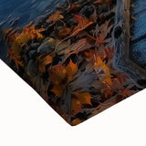 Close-up view of a landscape bridge stretched canvas with vibrant colors and intricate details, showcasing natural scenery, ideal for home décor and art enthusiasts.