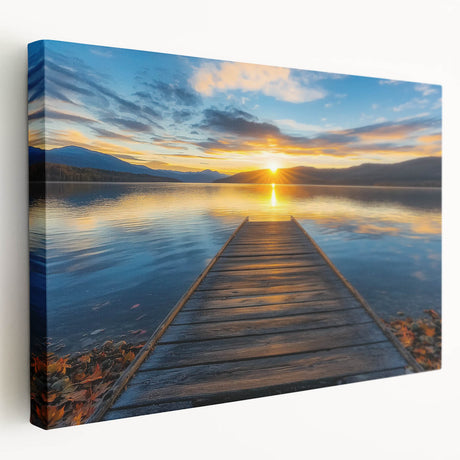 Landscape canvas print depicting a serene bridge scene, showcasing vibrant colors and intricate details. Perfect for enhancing home decor with a nature-inspired aesthetic.