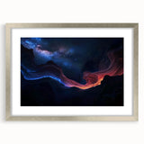 Framed landscape print of canyons in a silver mat, showcasing vibrant colors and intricate details, perfect for modern home decor and nature enthusiasts.