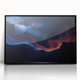 Framed acrylic artwork depicting a vibrant landscape of canyons, showcasing rich earth tones and dramatic rock formations. Ideal for modern home decor, this piece adds a touch of nature-inspired elegance to any room.