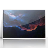 Framed acrylic artwork depicting vibrant canyons in a landscape setting, showcasing rich colors and intricate details, ideal for home decor or office enhancement.