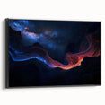 Framed canvas artwork depicting expansive canyons in vibrant colors, showcasing a black frame and side view, perfect for enhancing home decor with natural landscapes.