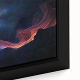 Framed canvas artwork showcasing a vibrant landscape of canyons, featuring rich earthy tones and intricate details, perfect for enhancing home decor aesthetics.