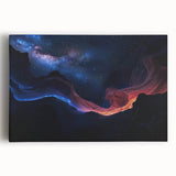 Stretched canvas artwork depicting a vibrant landscape of canyons, showcasing rich earthy tones and dramatic rock formations, perfect for modern home decor.
