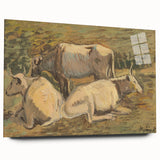 Pastoral Cows Modern Wall Art - Tranquil Contemporary Decor for Living Rooms