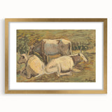 Pastoral Cows Modern Wall Art - Tranquil Contemporary Decor for Living Rooms